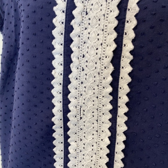 Vineyard Vines Navy & White Cotton Top Small - Picture 4 of 6